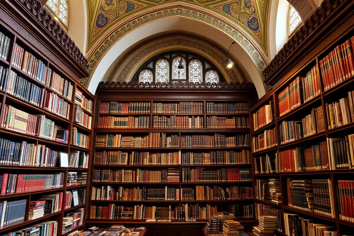 Islamic library shelves